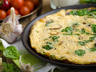 Spinach And Mushroom Omelette